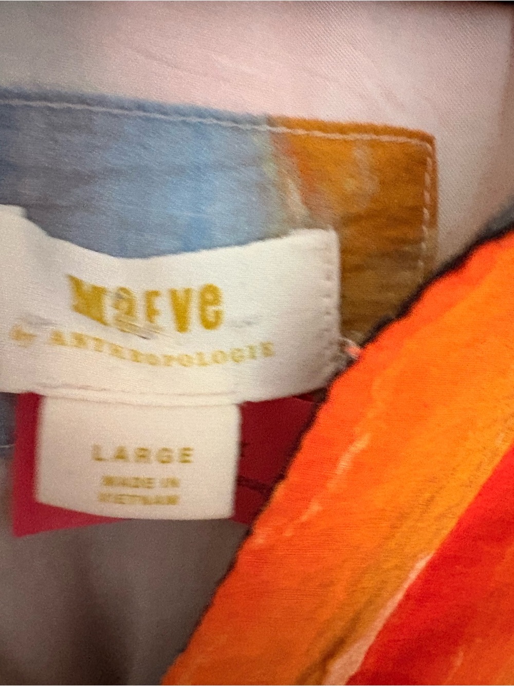 Anthropologie Maeve Abstract Print Midi Dress - Vibrant Brushstroke Design Sz L - Picture 2 of 7